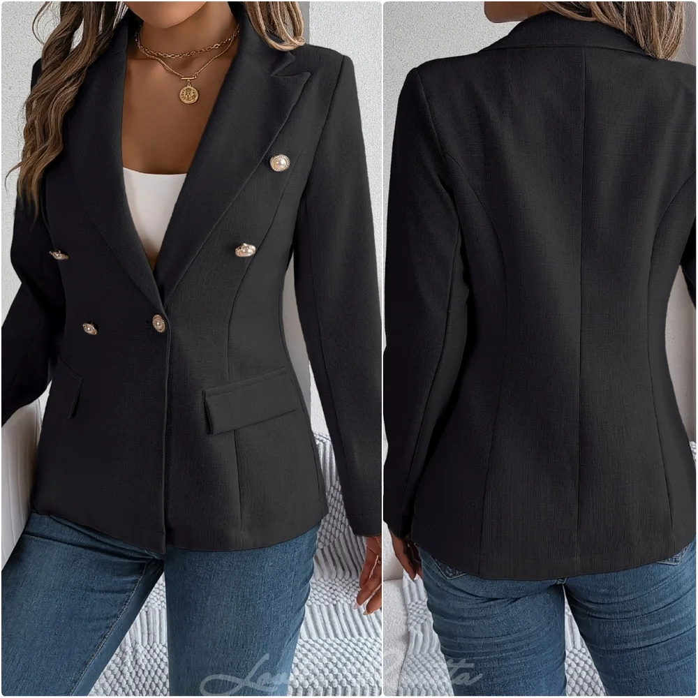 Stylish Pink Lapel Collar Blazer - Picture 8 of 8